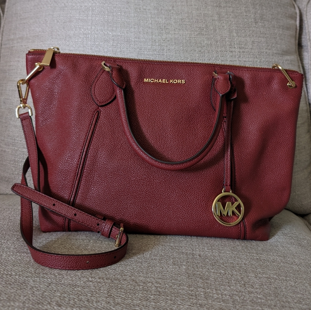 Michael Kors Sienna Leather Satchel - Picture 2 of 12